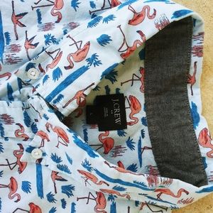J Crew flamingo designed button down